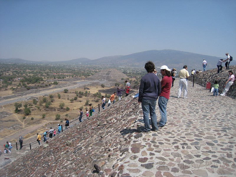 Mexico Pyramids - Mexico City 2009 0525.jpg - A trip to the Teotihuacan area of Mexico to visit the pyramids. A vast complex and a great climb to the top. This was followed by lunch in a cave, then a visit to the historical center of Mexico City. March 2009.